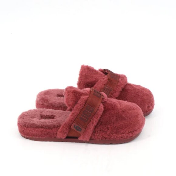 UGG Men's Vine Red Fluff It Thermal Winter Slip-On Causal Slippers Size 9 - Picture 1 of 7